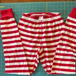 Hanna Andersson ORGANIC cotton Red and White Striped Pajama Pants XS